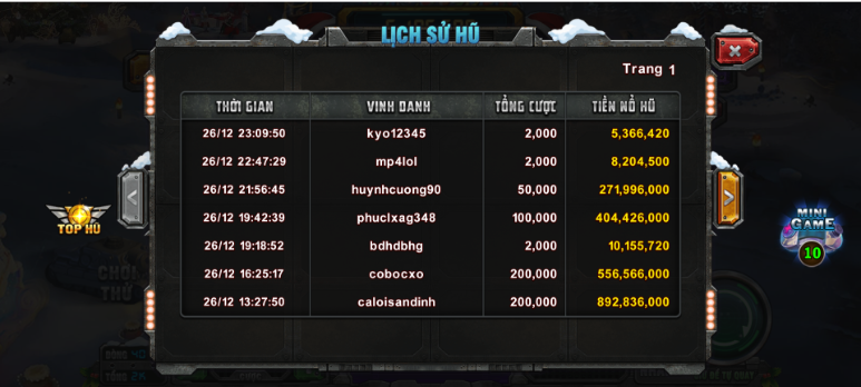 Mẹo thống kê lịch sử nổ hũ mỹ nhân giáng sinh 